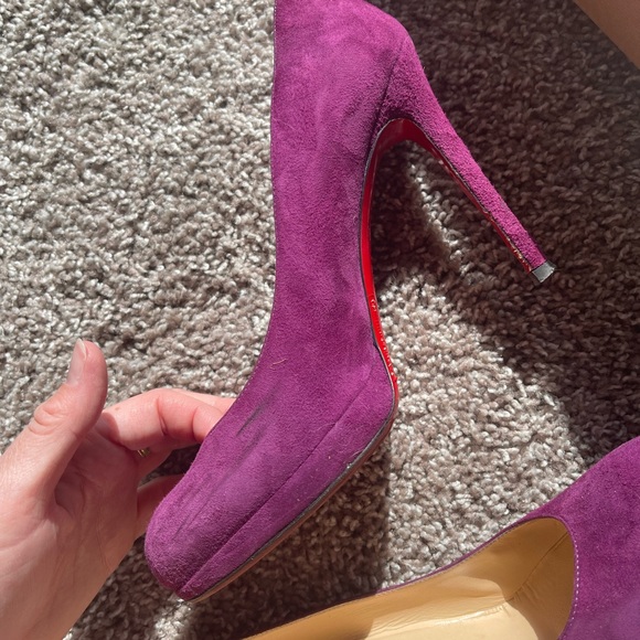 Christian Louboutin New Simple 120mm 39.5 PURPLE SUEDE - Picture 5 of 7